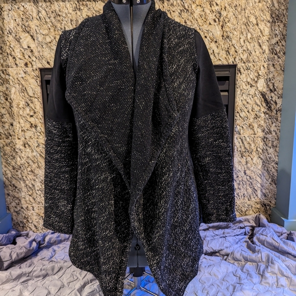 BNCI Black and White Speckled Textured Cardigan - Picture 1 of 5